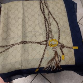 Foulard Gucci Beige e Blu