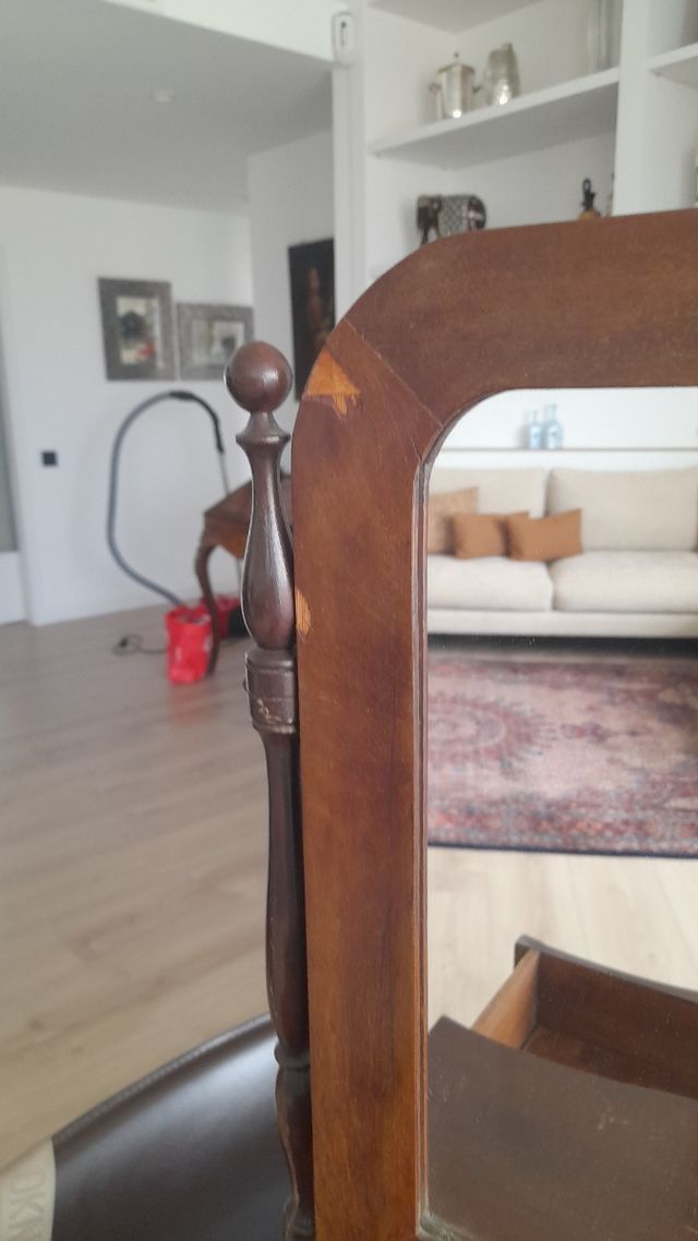 Tocador Isabelino Madera y Cristal