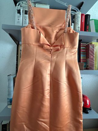 Vestido de fiesta naranja mujer