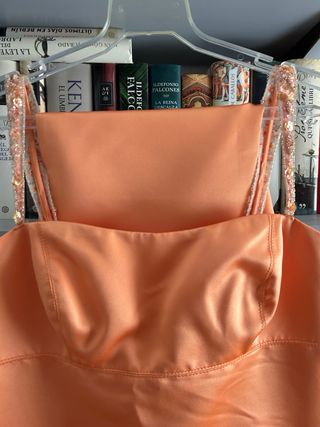 Vestido de fiesta naranja mujer