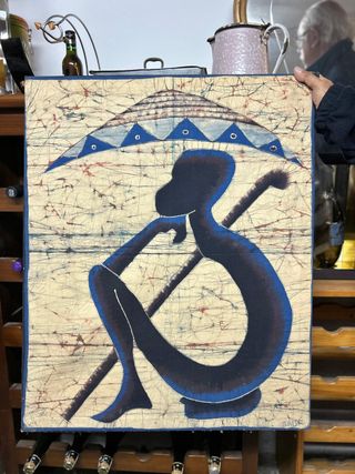 Tela africana pintada a mano