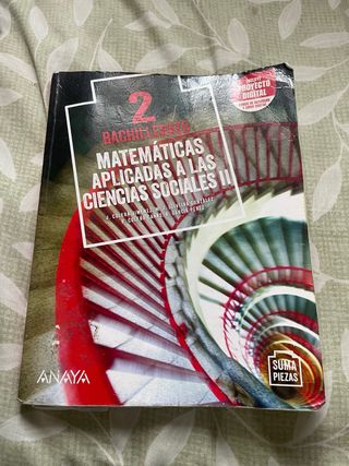 libro de matemáticas segundo de bachillerato Anaya