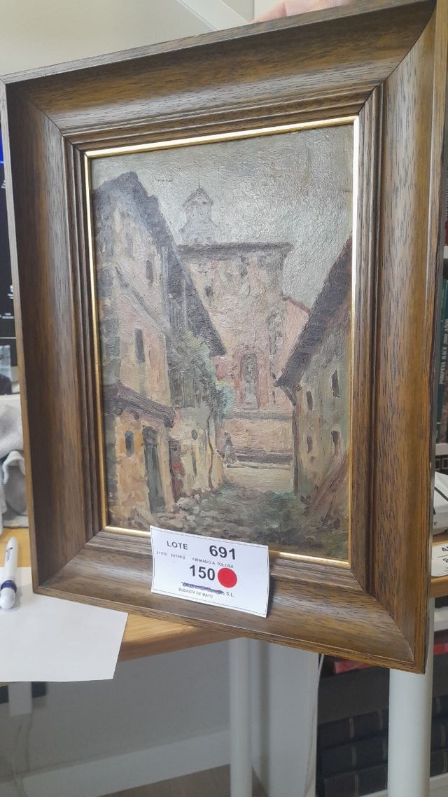 Óleo sobre tabla de Aurelio Tolosa