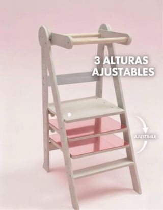 3 ALTURAS! Torre Montessori de Madera Ajustable 