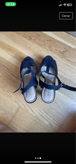 Tacones de fiesta negros talla 38