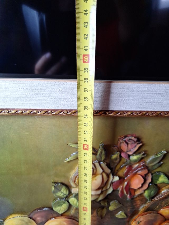 Dipinto a rilievo frutta e fiori