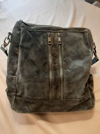 Urge vender Mochila de Piel Auténtica Gris