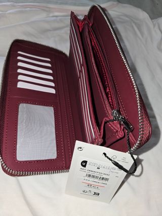 Cartera Desigual Granate Efecto Piel