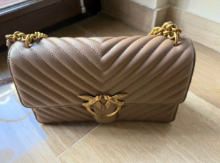 Borsa Pinko rigida tracolla/spalla marrone