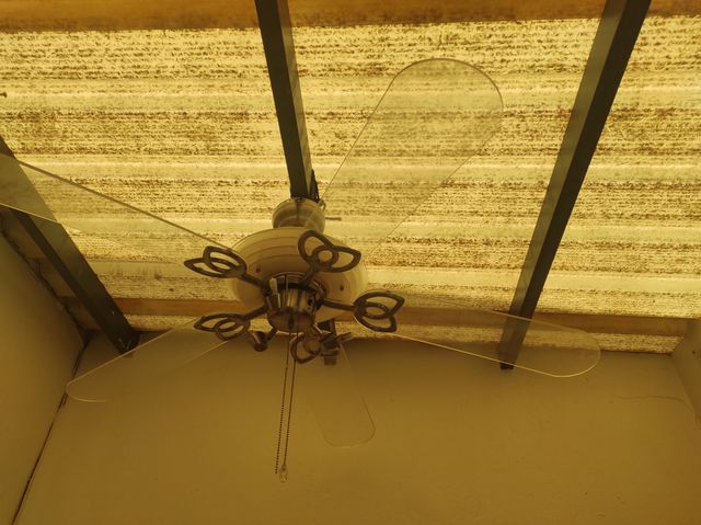 Ventilador de Techo Plata y Transparente