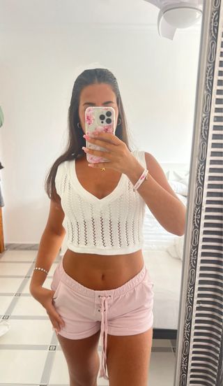 Chaleco Zara Blanco Talla S