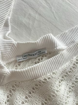 Chaleco Zara Blanco Talla S