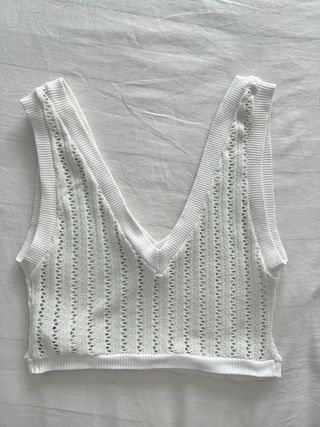 Chaleco Zara Blanco Talla S