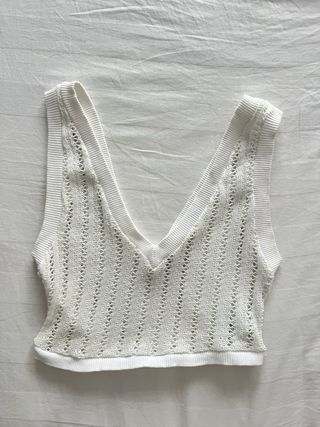 Chaleco Zara Blanco Talla S