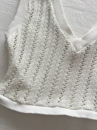 Chaleco Zara Blanco Talla S
