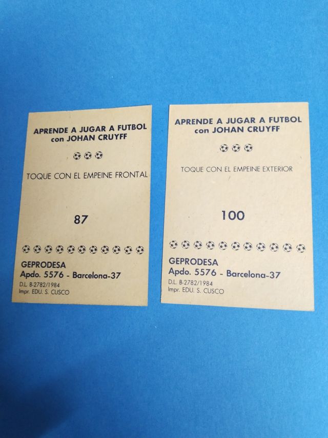 15 cromos Cruyff para completar colección