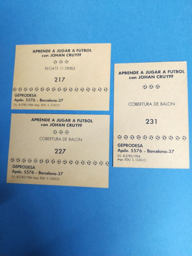 15 cromos Cruyff para completar colección