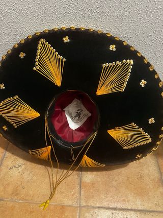 Sombrero Mariachi Verde y Dorado.