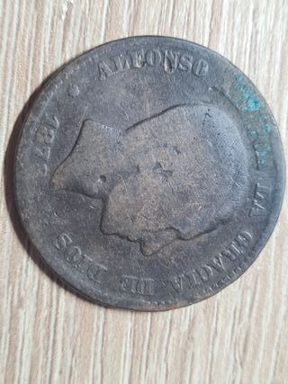 Moneda 10 Céntimos Alfonso XII 1878
