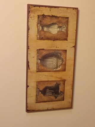 Cuadro decorativo con jarrones antiguos