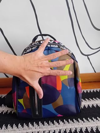 Mochila estampada multicolor