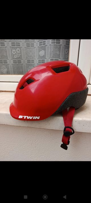 Casco infantil bicicleta rojo