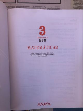 libro de mates 3 trimestre 3 eso 