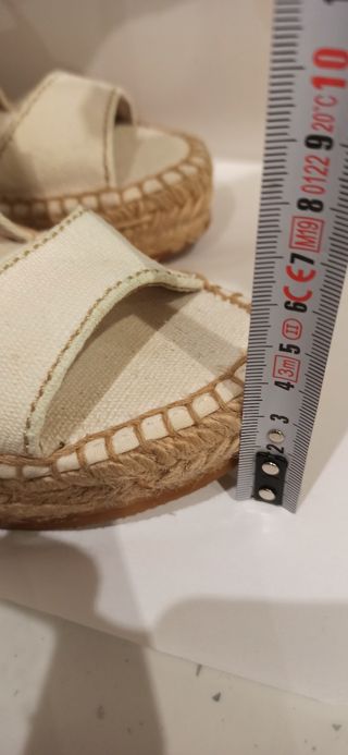 Sandalias Cuña Blancas Talla 38