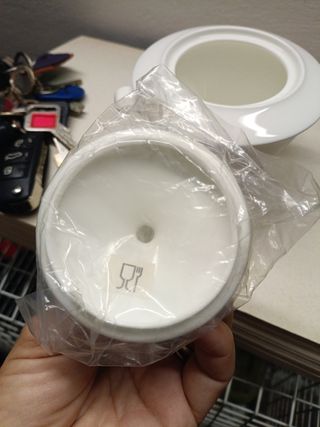 Zuccheriera in ceramica bianca vintage