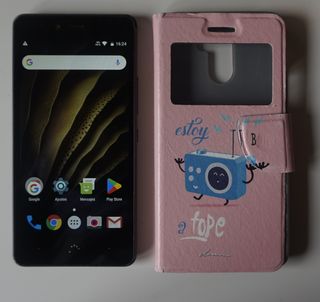 bq Aquarius U LIBRE + Funda Rosa