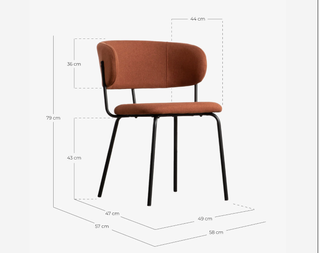 Conjunto 4 Sillas Comedor Bonse Tela
