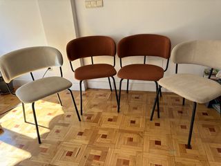 Conjunto 4 Sillas Comedor Bonse Tela