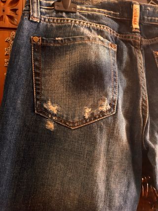 Jeans donna strappati blu