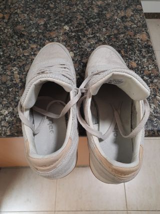 Deportivas Reebok.Tela-Piel Talla 43 Gris Claro