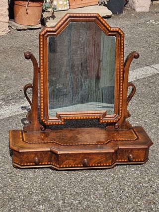 Specchiera psiche antica in legno