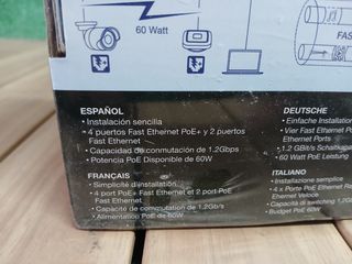 Switch Fast Ethernet PoE+ de 6 puertos