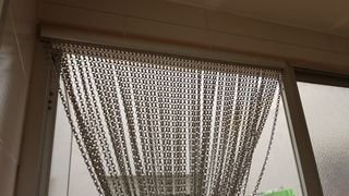 Cortina Metálica Plata 145cm
