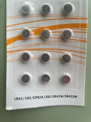 NUEVO pack 12 pilas botón AG3 LR41 1.5V relojes