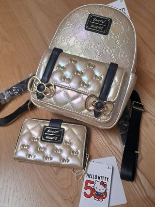 Pack Cartera + Mochila Hello Kitty 50Th Loungefly