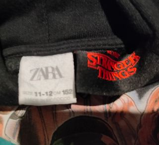 Sudadera Zara Stranger Things Talla 11-12