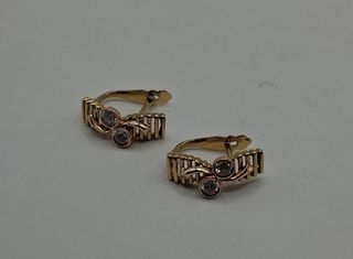 Pendientes Rectangular de oro 18k 2,44gr Ref G-167