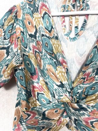 Top Corto Estampado Boho Verano Talla S