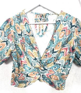 Top Corto Estampado Boho Verano Talla S
