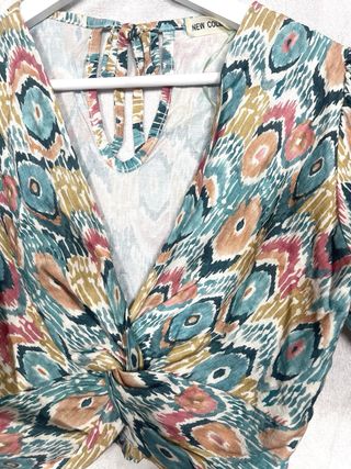 Top Corto Estampado Boho Verano Talla S