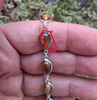 Pulsera de Ojo de Tigre en Plata Ley 