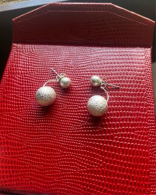 Pendientes Bolas Plateadas