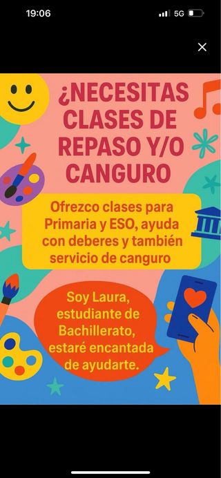 Clases particulares y servicio de canguro