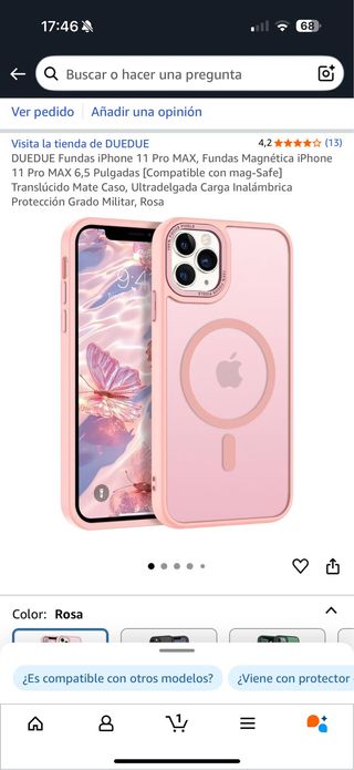 Funda iPhone 11 Pro Max Rosa Magnética