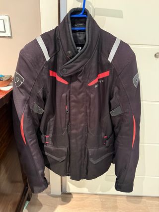 Chaqueta Moto Hombre Negra Roja