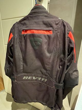 Chaqueta Moto Hombre Negra Roja